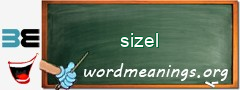 WordMeaning blackboard for sizel